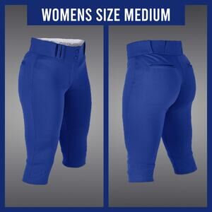 Womens Royal Blue Baseball Uniform Tournament Knicker Style Pants Size Medium